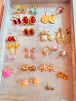 Lot bijoux fantaisie : boucles, pendentif, bagues