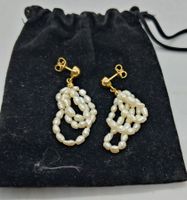 Süsswasserperlen Ohrstecker mit 18K Gelbgold Verschluss