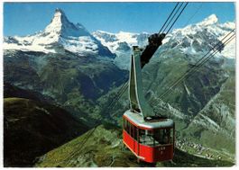 Zermatt - Luftseilbahn Rothorn Faltkarte