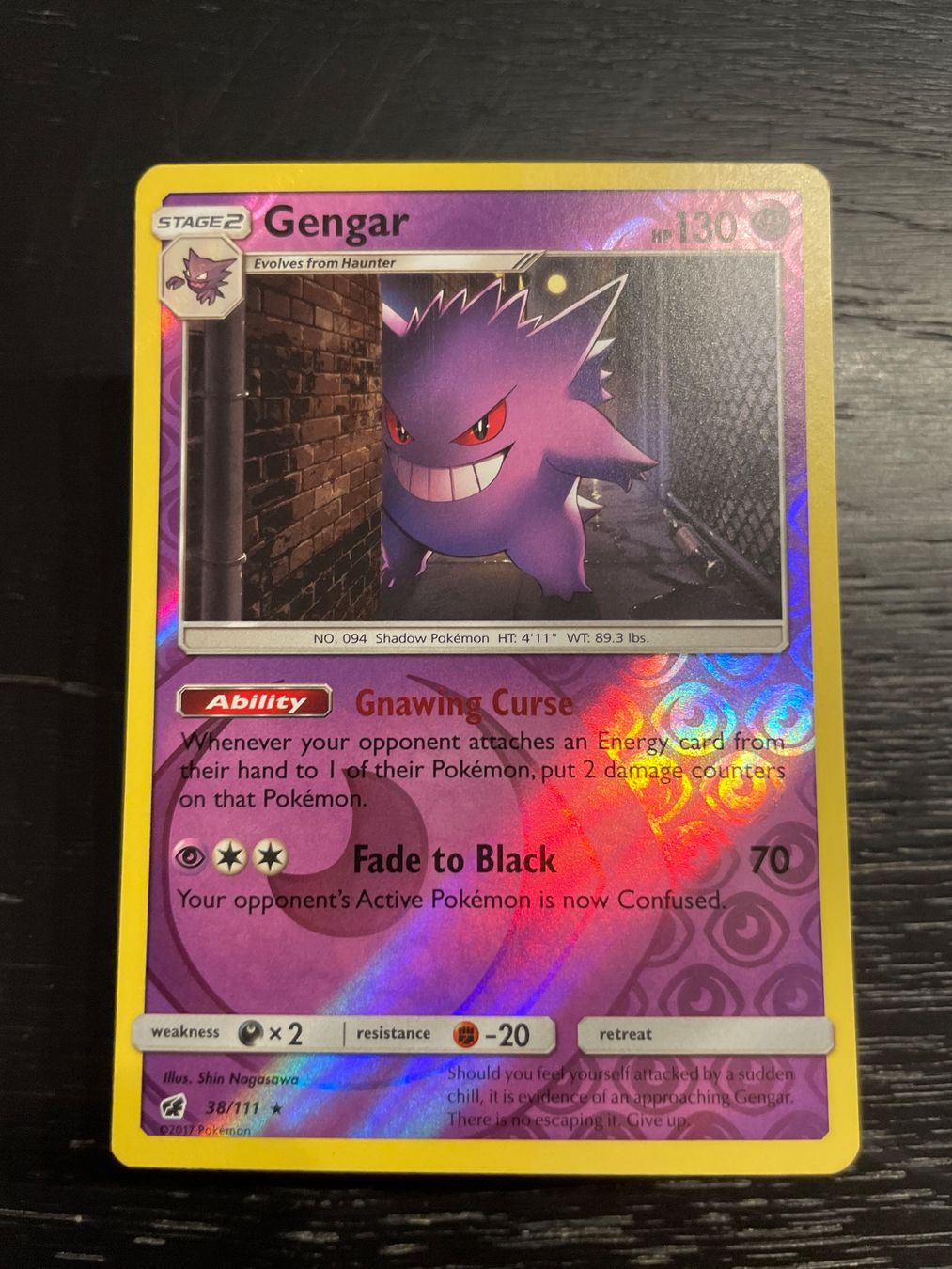 Pokémon Carte collezionabili: Pokemon Gengar 38/111 reverse holo – Usato da Hugelshofen venduto da Suimosa