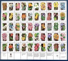 1991 USA Wildblumen-Bogen 50 Stück - Scott-Nr. 2647-2696 **