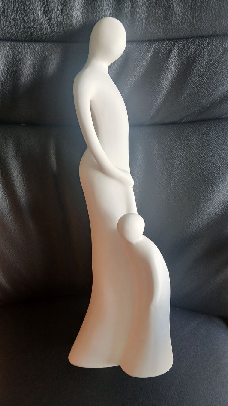 Statuette: Frau mit Kind an der Hand, Gilde Handwerk – Nuovo (secondo la descrizione) da Udligenswil venduto da Quarz2002 3