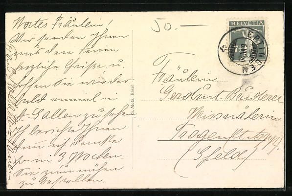 Cartoline postali: AK Eptingen, Teilansicht, 1920 – Usato da Berlin venduto da bartko-reher 1