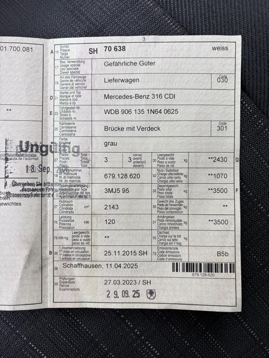 Mercedes-Benz Lastwagen: Lieferwagen – Gebraucht aus St. Gallen von dus_z9dv 4