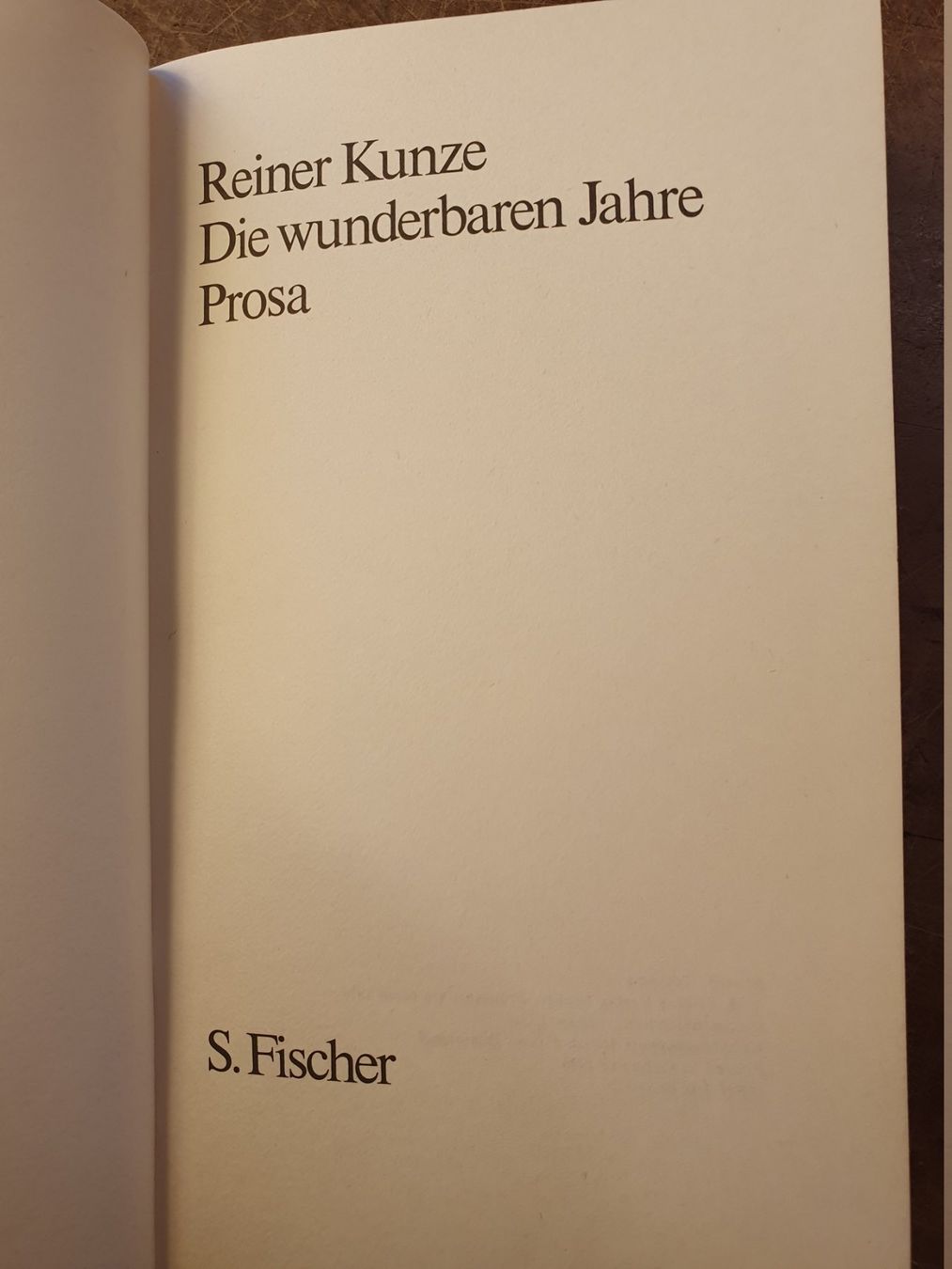Libri: Die wunderbaren Jahre - Reiner Kunze – Usato da Zürich venduto da loosebone 2