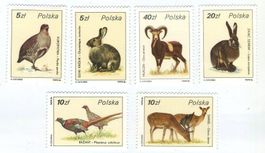 Briefmarken "Vögel & Tiere".. Polen