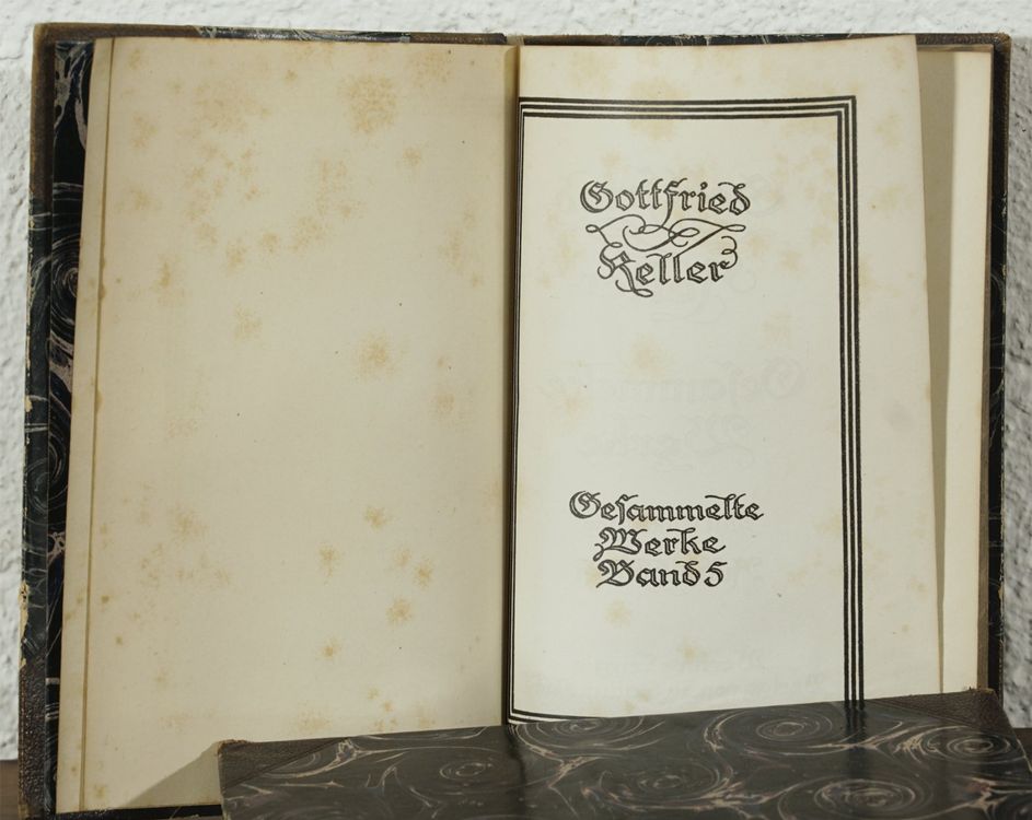 Livres: 5 Bände gesammelte Werke von Gottfried Keller, 30er-Jahre – D'occasion à Meggen par Brockitare 8
