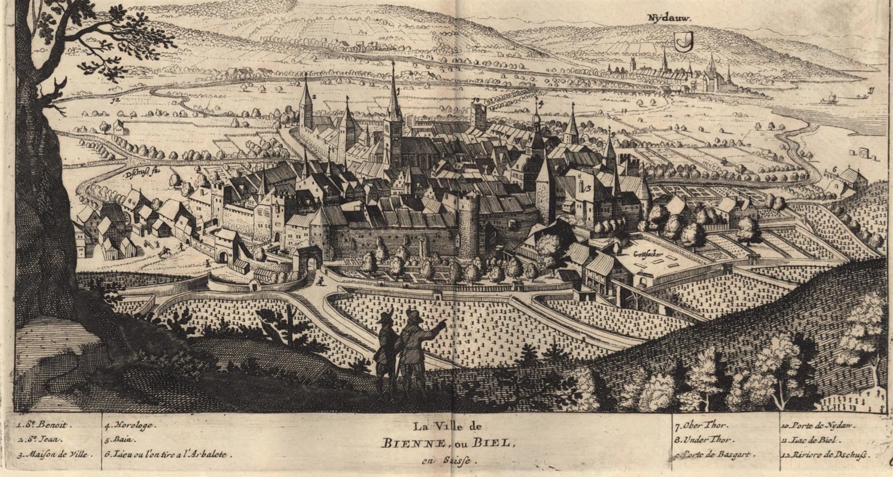 Incisioni: Biel Bienne  Kupferstich 1723 – Usato da Rafz venduto da Helvet32 1