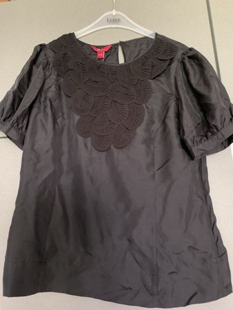 Seidentop, Grösse 42, schwarz, 100% Seide / Monsoon