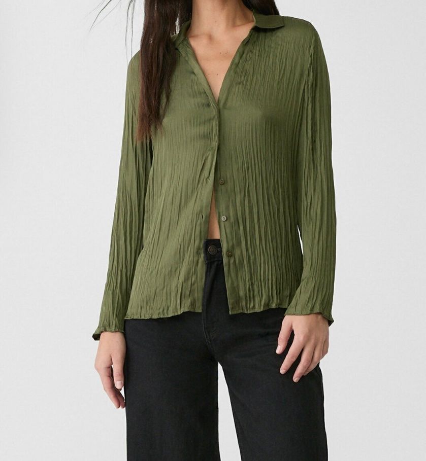 Stradivarius Camicette: Stradivarius PLEATED - Chemisier - green – Nuovo e nell'imballaggio originale da Vuisternens-Romont venduto da gol_xp6p 3
