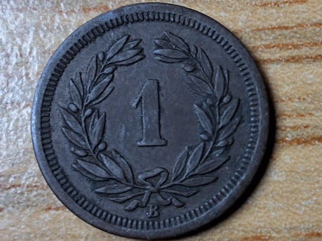 Tutti le monete: 1 Rappen 1876 - sehr schön! – Usato da Münchenstein venduto da purbach1 9