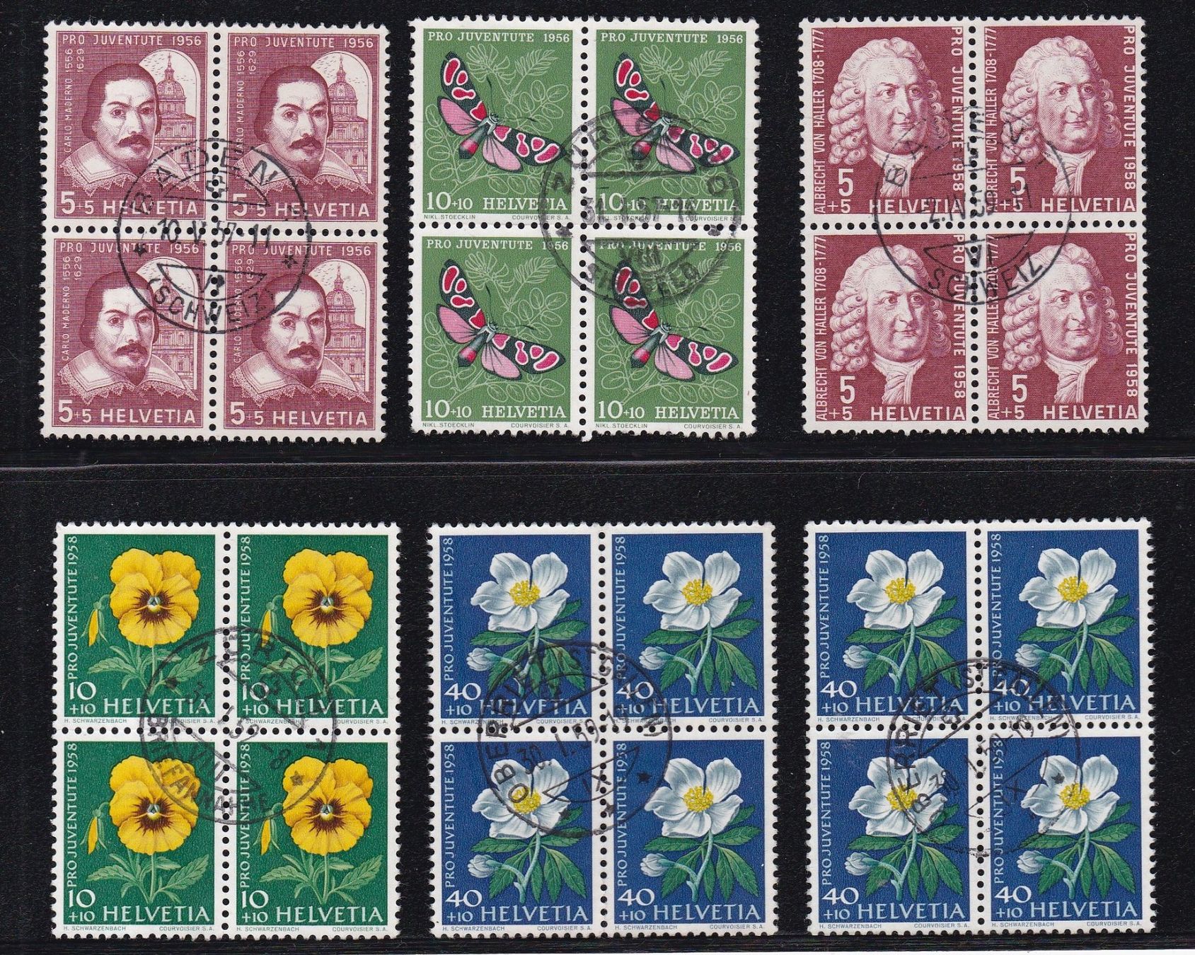 Tous les timbres: 24 Stk. Pro Juventute Viererblocks ab 1952 – D'occasion à Münchwilen AG par Nesar 2