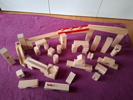 Grosses HABA Kugelbahn - Set - 50 teilig