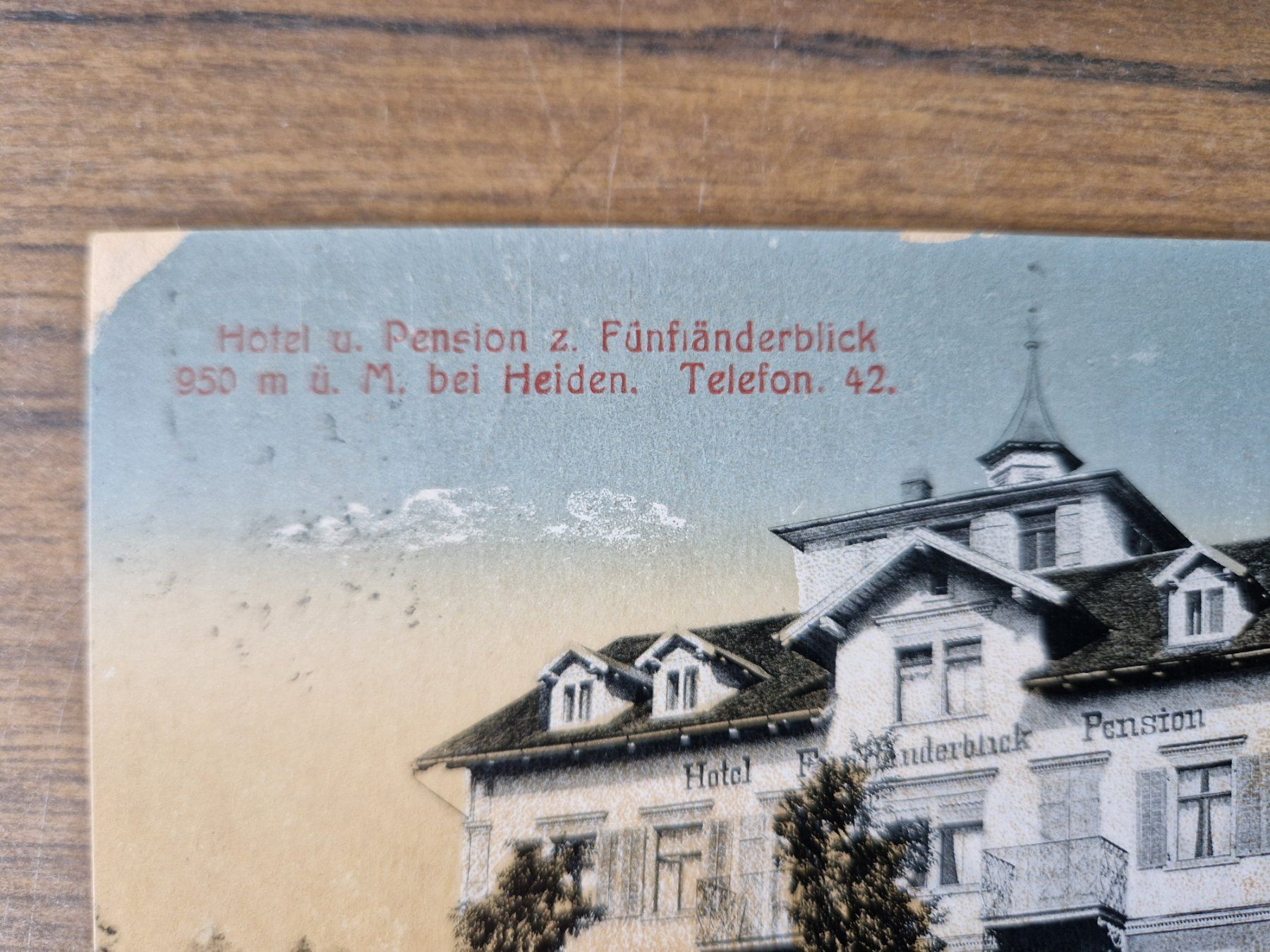 Cartoline postali: Ansichtskarte Hotel Fünfländerblick Pferdekutschen – Usato da Mörschwil venduto da aik_x8mc 2