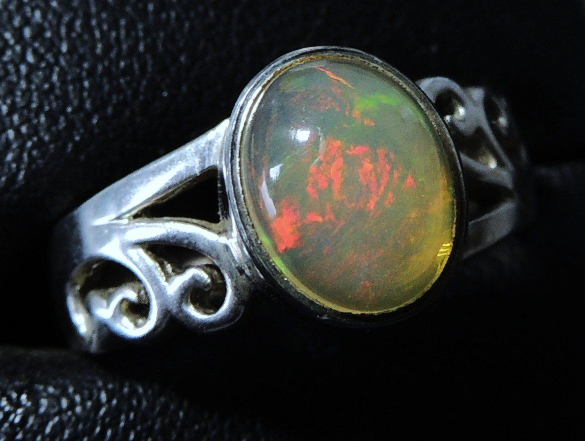 Anelli: Opal Silber 925 Fingerring Gr. 54 – Usato da Waldenburg venduto da schaller707 5