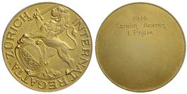 Zurich, Silbermedaille 1914, REGATTA
