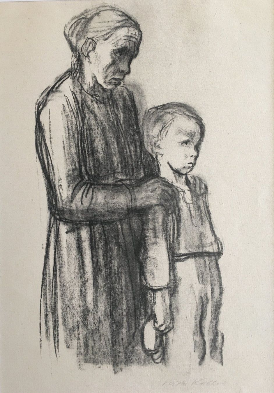 Grafica & Litografie: Käthe Kollwitz      "Kindergericht"     STRICHÄTZUNG – Usato da Nennigkofen venduto da juhit