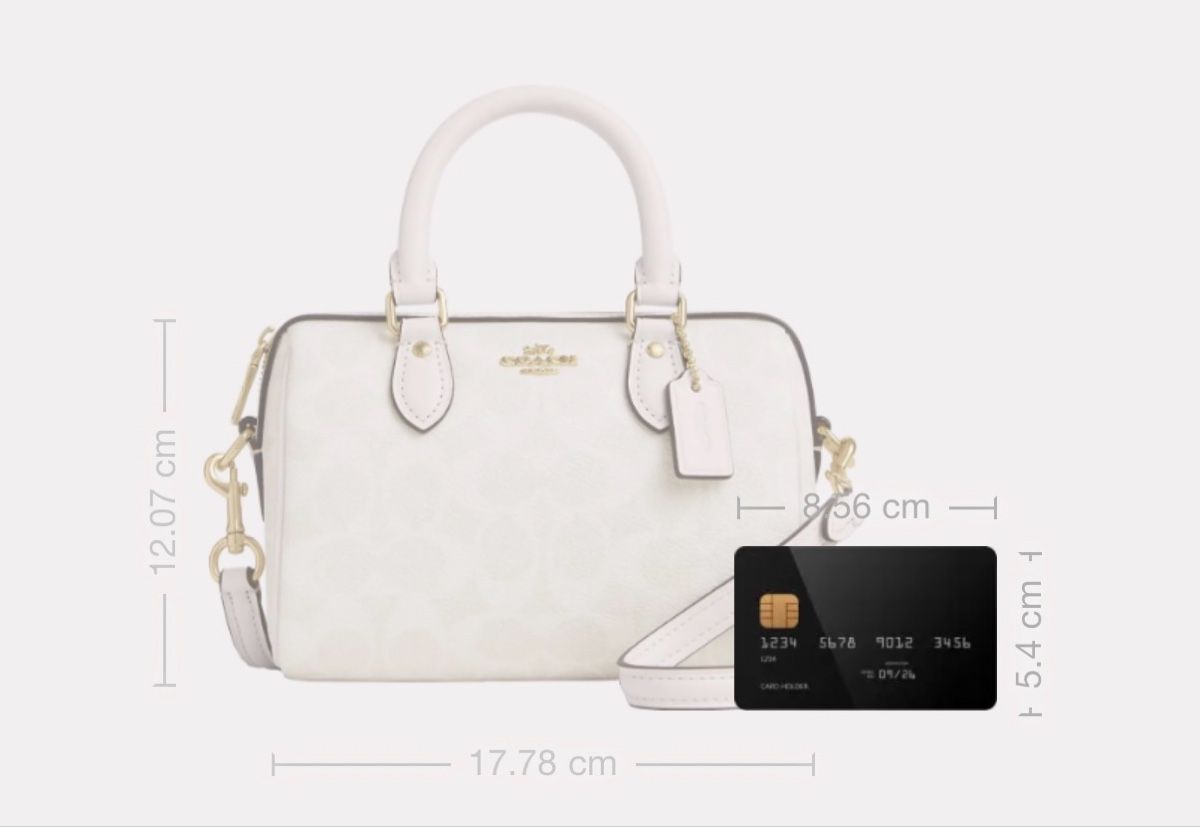 Coach Borse da donna: Coach Mini Rowan Weiss Signature Canvas – Nuovo (secondo la descrizione) da Intschi venduto da sam_t5kc 9