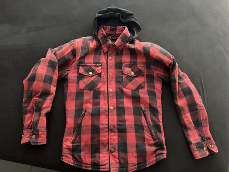 Moto Eleven Holzfäller Hemd mit Kapuze, Grösse 42-Top!