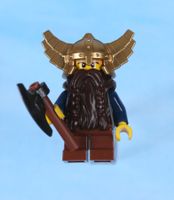 LEGO Minifigur Fantasy Era - Dwarf, Dark Brown Beard