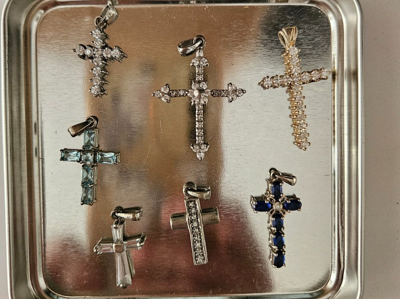 Ciondoli: Kreuz Anhänger Halskette Echtsilber – Usato da Ursenbach venduto da Heha1315