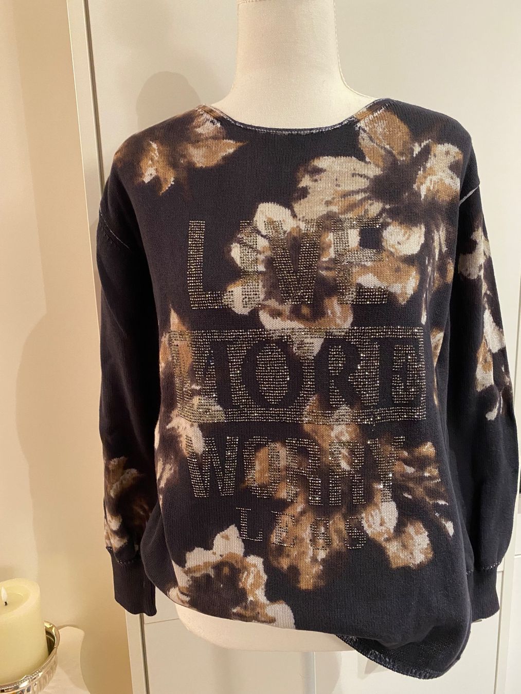 Monari Maglioni & Felpe: Monari Pullover, Grösse 42, mit Blumenmuster, – Nuovo (secondo la descrizione) da Illnau venduto da Sniwi67