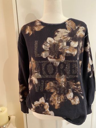 Monari Pullover, Grösse 42, mit Blumenmuster,