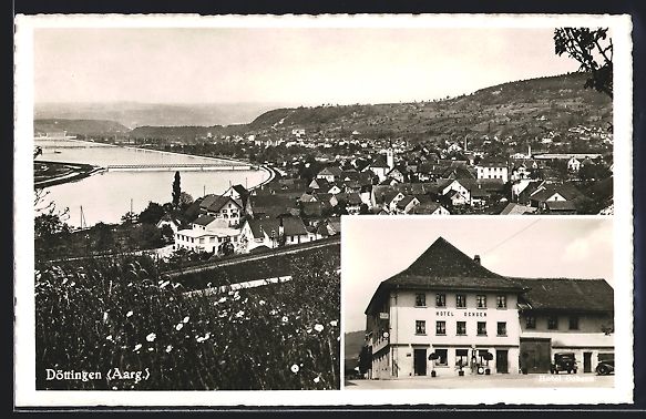 Cartes postales: Döttingen, Hotel Ochsen, Panoramablick  – D'occasion à Berlin par bartko-reher
