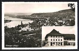 Döttingen, Hotel Ochsen, Panoramablick 