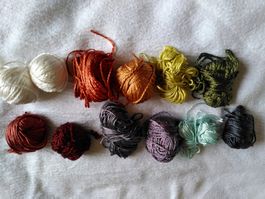 Handgefärbte Seide 125g