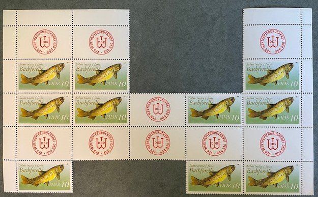 Tutti i francobolli: DDR 1988, Ausschnitte aus Markenheftbogen MHB19 ** – Nuovo (secondo la descrizione) da Aeugst am Albis venduto da JvD68