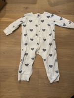 Petit Bateau Frottee Pyjama, Gr. 81 mit Herzen
