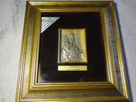 Bild aus Silber Platte mit Gold