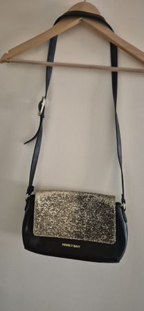 Schwarze Umhängetasche von House of Envy mit Glitzer! .Neu!