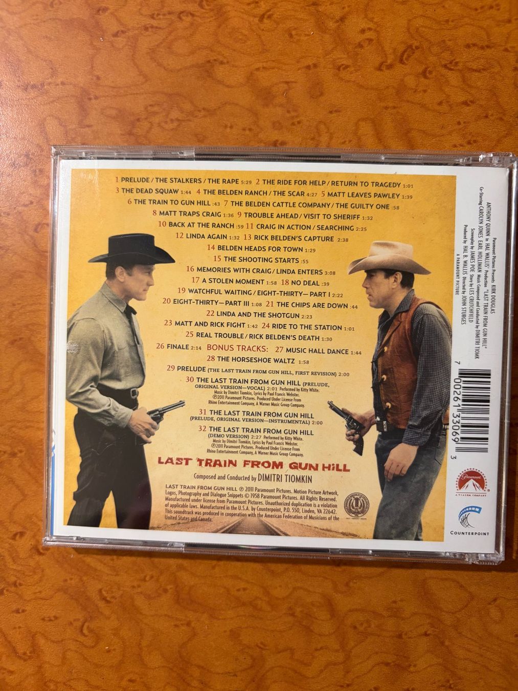 CD: CD LAST TRAIN FROM GUN HILL PAR DIMITRI TIOMKIN – Usato da Geneve venduto da tigre69 1