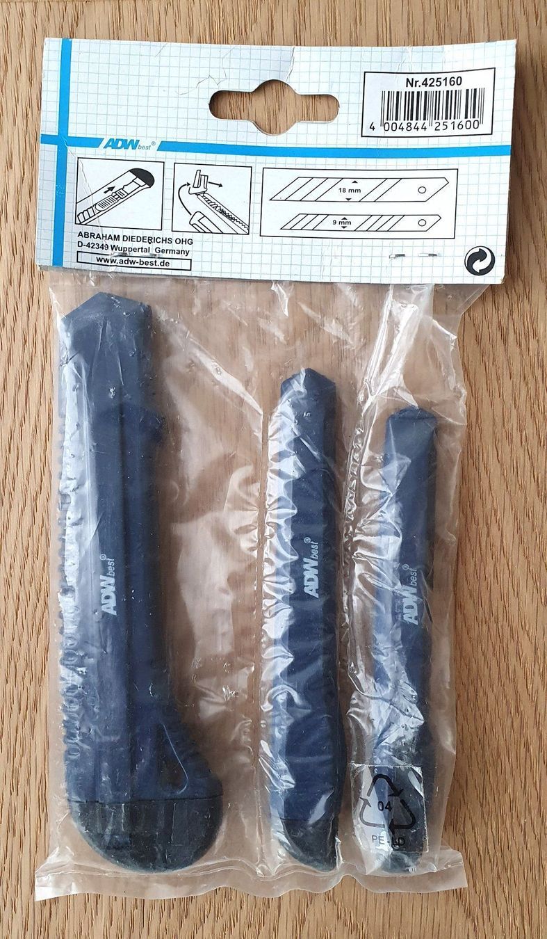 Tutti gli attrezzi: Cutter 3-er Set / Universalmesser – Nuovo e nell'imballaggio originale da Rothenburg venduto da Ajax111 1