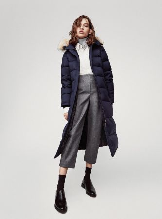 QUARTZ Co Daunenmantel Long Down Jacket Wintermantel Gr S