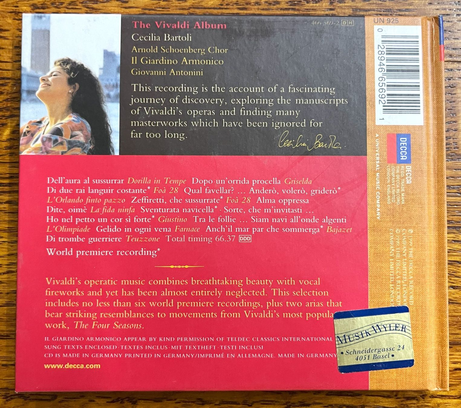 CD: Cecilia Bartoli CD – Usato da Oftringen venduto da Vucki 1