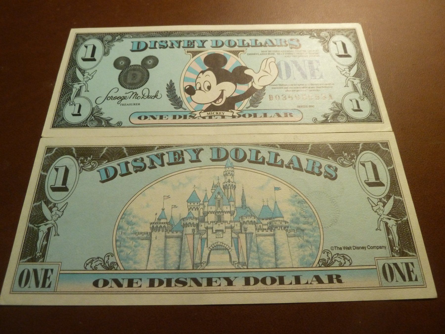 Banconote: ECHTE MICKY MAUS DOLLAR 1990 DO...A 1Dollar mit nächster Nr. – Usato da Rieden SG venduto da jamilau