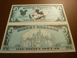 ECHTE MICKY MAUS DOLLAR 1990 DO...A 1Dollar mit nächster Nr.