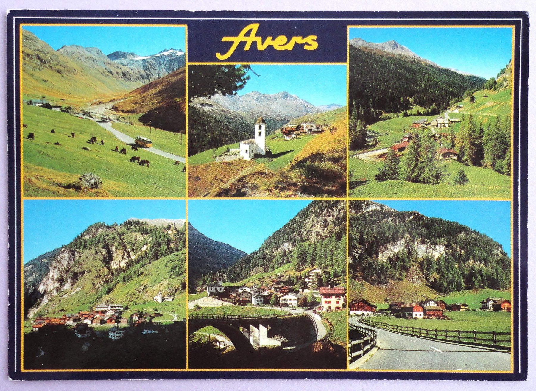 Cartoline postali: Hochtal Avers, 2000 m ü/M – Usato da Fétigny venduto da Billy2miny