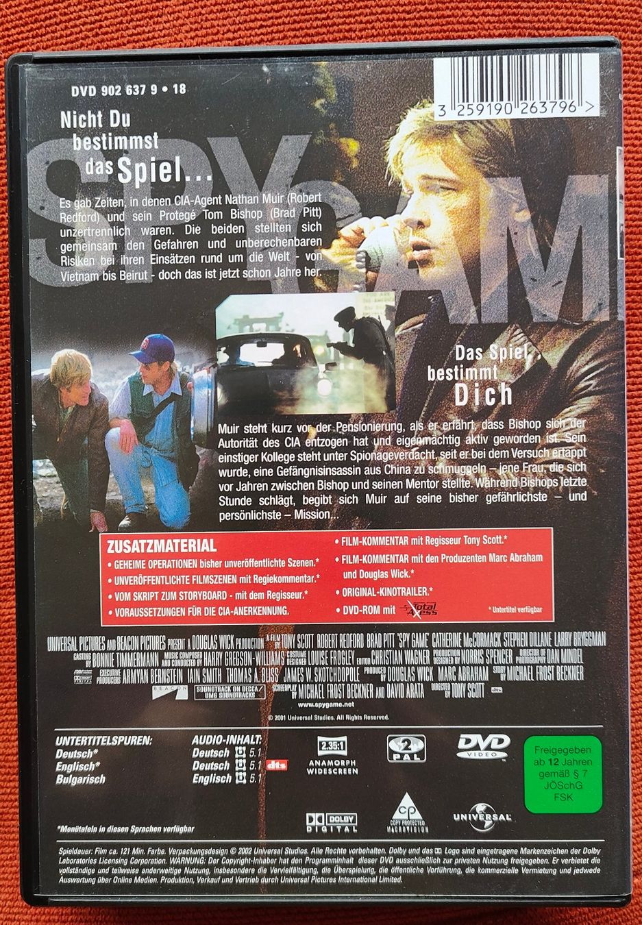 Alle DVDs: DVD Spygame mit Robert Redford und Bratt Pitt – Gebraucht aus Heerbrugg von sve_p826 1