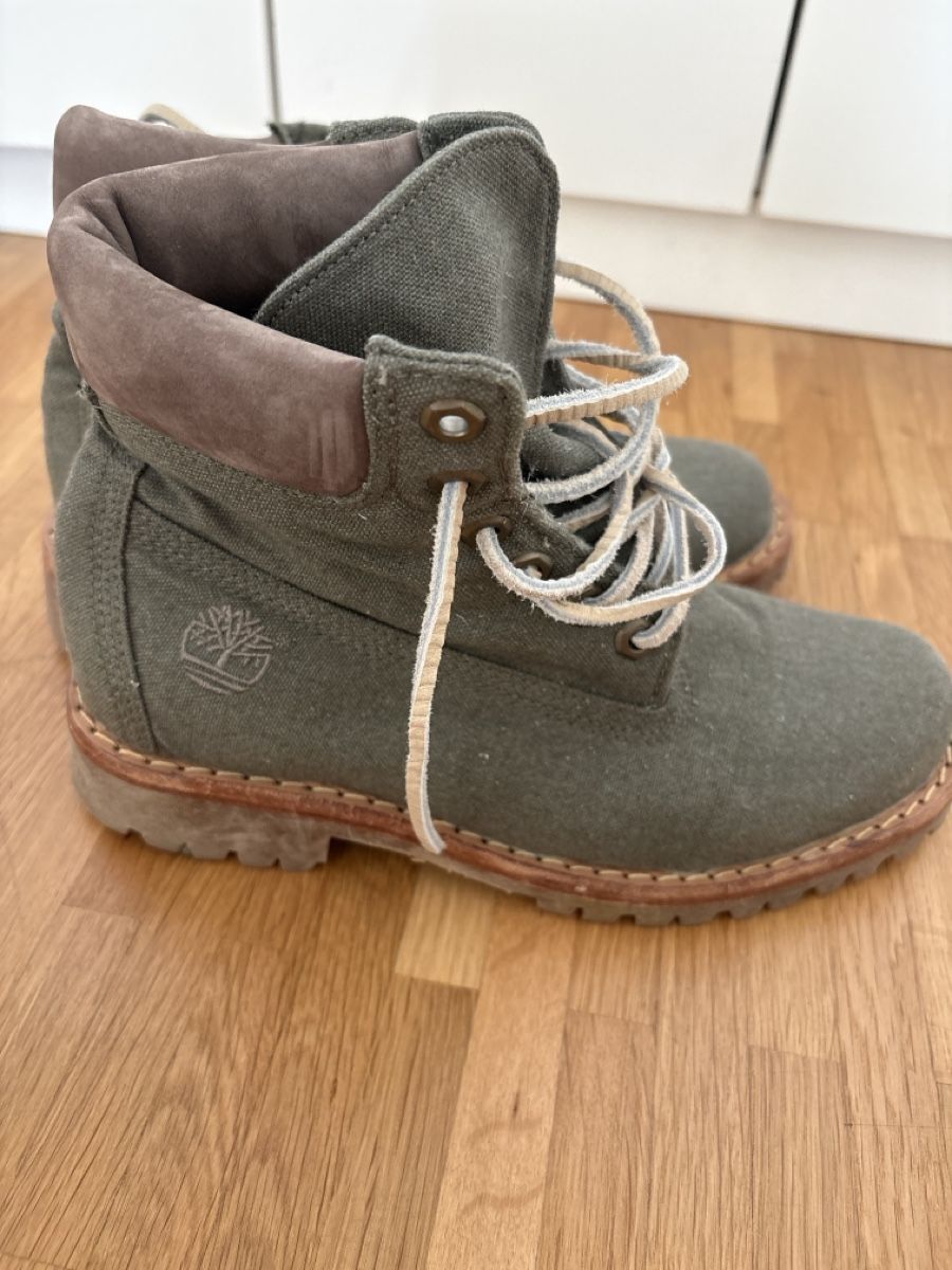 Timberland Scarpe da uomo: Timberland Stiefel Khaki Stoff Gr. 38 – Usato da Zug venduto da Ilkiway 2