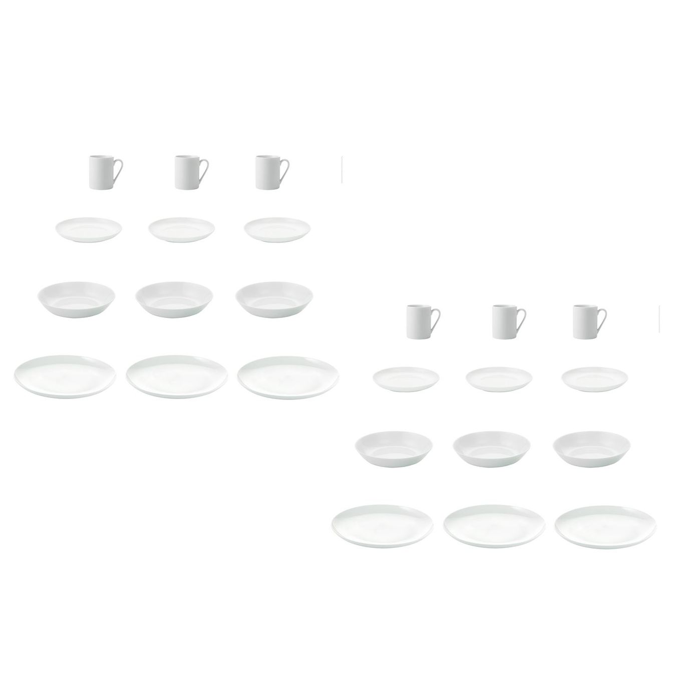 Set di piatti: Geschirrset 24 tlg "atelier super white" – Nuovo e nell'imballaggio originale da Wettingen venduto da kochshop