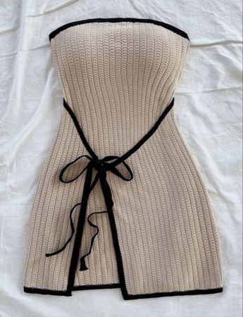 Minikleid in Khaki/Beige Gr. XS