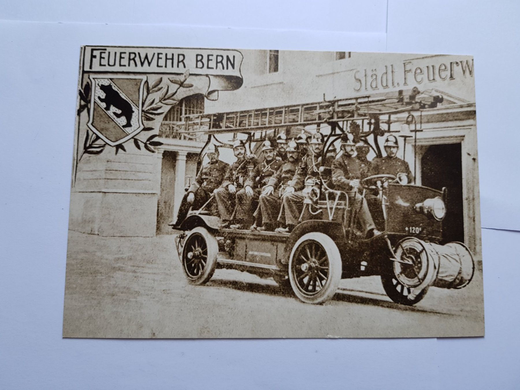 Cartoline postali: Feuerwehr Bern 1908  photo repro – Usato da Sonceboz-Sombeval venduto da Monika60
