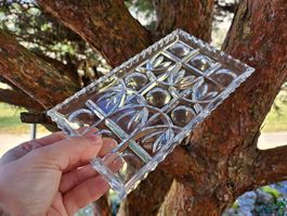 Teller eckig für Kekse/Kuchen Glas/Kristallglas