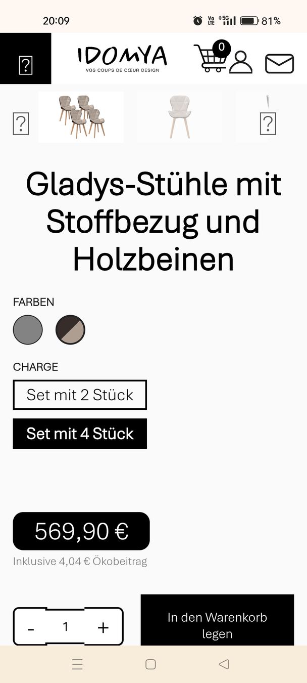 Sedie: Essstühle  8 stück Neu – Nuovo (secondo la descrizione) da Neuheim venduto da mahoni02 1