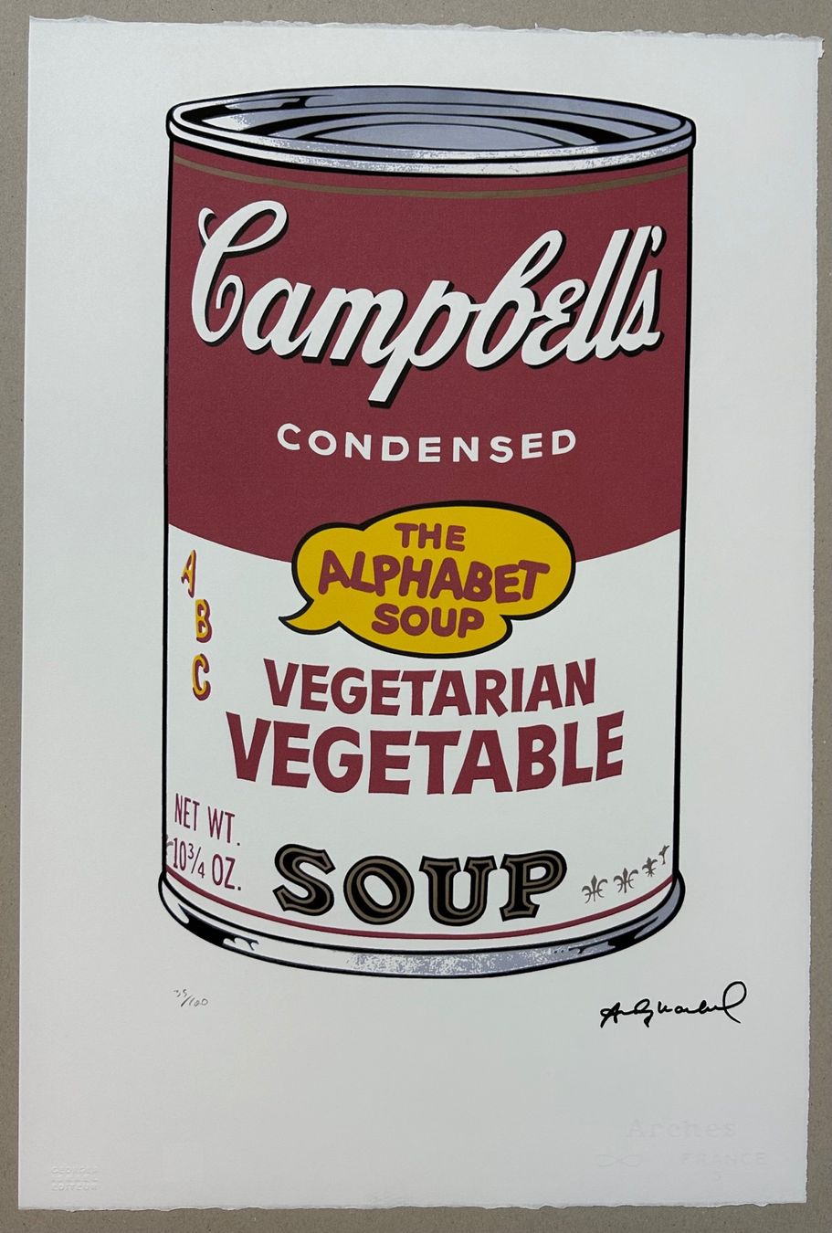 Poster & Bilder: Warhol: Vegetable Campbell Soup, POP Art 35/100 – Neu (gemäss Beschreibung) aus Meilen von Smgdesign