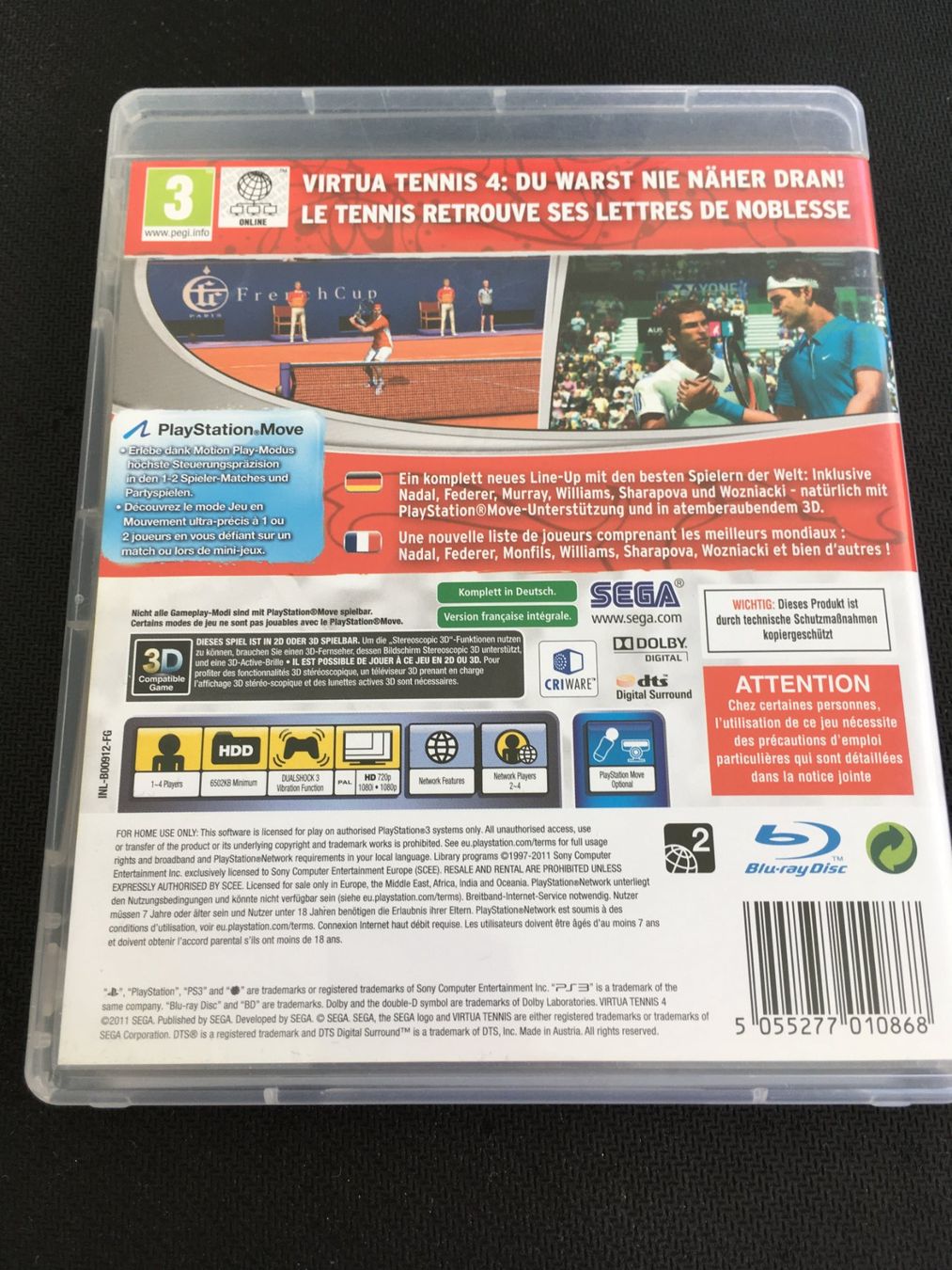 Sony Spiele: Virtua Tennis 4 - Playstation 3 / PS3 – Gebraucht aus St.Gallen von Punktchen01 1